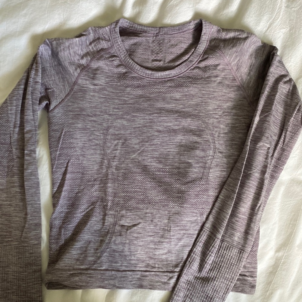lululemon Womens long sleeve swiftly Purple 6 Hemmed